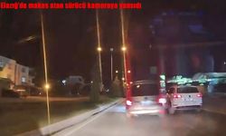 Elazığ'da makas atan sürücü kameraya yansıdı