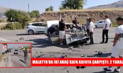 Malatya’da iki otomobilin çarpıştığı kazada 2 kişi yaralandı