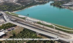 Başkan Taşkın, Çarşıbaşı Yeşil Alanı’ndaki çalışmaları inceledi