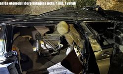 Van'da otomobil dere yatağına uçtu: 1 ölü, 1 yaralı