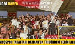 Muşspor taraftarları Batman’da tribünleri doldurdu
