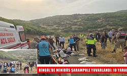 Bingöl’de minibüs kazasında 10 kişi yaralandı