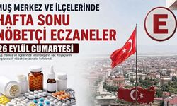 Muş ve ilçelerinde 26 Eylül Cumartesi nöbetçi eczaneler açıklandı
