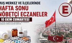 Muş’ta 10 Ekim Cumartesi günü nöbetçi olacak eczaneler açıklandı