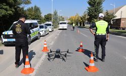 Elazığ’da trafik ihlalleri dronla tespit edildi