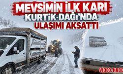 Kurtik Dağı mevsimin ilk karıyla beyaza büründü