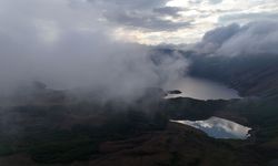 Nemrut Kalderası’nda bulutların görsel şöleni