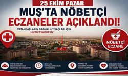Muş’ta pazar gününün nöbetçi eczaneleri açıklandı