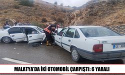 Akçadağ’da iki otomobil çarpıştı: 6 kişi yaralandı