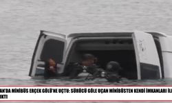 Erçek Gölü’ne uçan minibüsten sürücü kendi imkanlarıyla çıktı