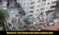Maltepe’de 7 katlı binanın 3 katı çöktü