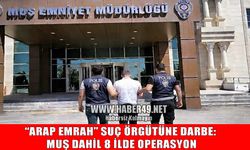 Muş dahil 8 ilde "Arap Emrah" organize suç örgütüne operasyon: 33 gözaltı