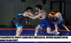 Erzurum’da kamp yapan milli güreşçilerin hedefi zirve
