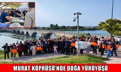 Muş’ta protokol ve gençler Tarihi Murat Köprüsü’nde sağlık için yürüdü
