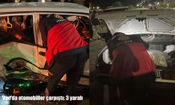 Van’da iki otomobil çarpıştı: 3 yaralı