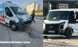 Elazığ’da iki minibüs çarpıştı: 4 yaralı