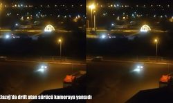 Elazığ'da drift atan sürücü kameraya yansıdı