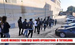 Elazığ merkezli bahis operasyonunda 8 tutuklama