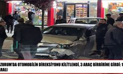 Erzurum’da zincirleme kaza: 3 araç birbirine girdi, 1 yaralı