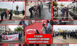 Muş’un ilçelerinde Cumhuriyet Bayramı coşkuyla kutlandı