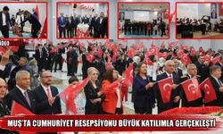 Muş’ta Cumhuriyet resepsiyonu büyük katılımla gerçekleşti