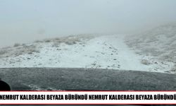 Nemrut Kalderası beyaz örtüyle kaplandı