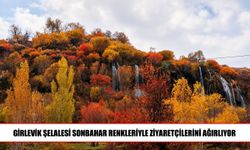Girlevik Şelalesi’nde sonbahar manzarası mest ediyor