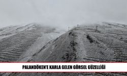 Palandöken’de kar ve sis görsel şölen oluşturdu