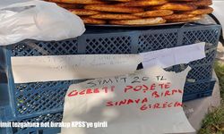 “Sınava gireceğim” notuyla simitlerini satışa bıraktı
