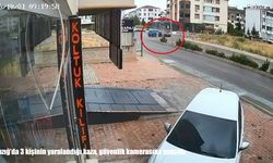 Elazığ'da 3 kişinin yaralandığı kaza, güvenlik kamerasına yansıdı