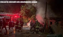 Erzincan’da müstakil evin odunluğunda yangın