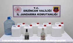 Erzincan’da kaçak içki operasyonunda 40 litre etil alkol ele geçirildi