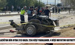 Elazığ’da bir ayda 313 trafik kazası meydana geldi
