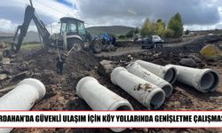Ardahan’da köy yolları genişletiliyor