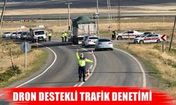Muş-Ağrı kara yolunda Dron destekli trafik denetimi