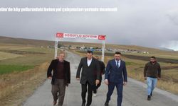 Selim’de köy yollarındaki beton yol çalışmaları yerinde incelendi