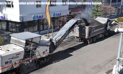 Kars’ta kar yağmadan asfalt seferberliği: Kazımpaşa Caddesi’nde söküm başladı