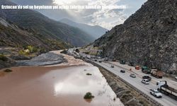 Erzincan’da sel ve heyelanın yol açtığı tahribat havadan görüntülendi