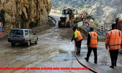 Kemaliye’de sağanak ve dolunun ardından yollar yeniden ulaşıma açıldı