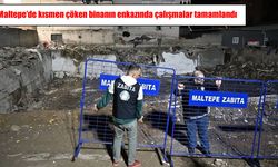 Maltepe'de kısmen çöken binanın enkazında çalışmalar tamamlandı