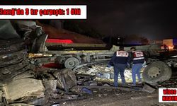 Elazığ’da feci kaza: 3 tır çarpıştı, 1 kişi ölü