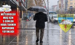 Muş’ta 5 gün boyunca sağanak yağış bekleniyor