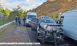 Bingöl'de otomobil ile minibüs çarpıştı: 3 yaralı