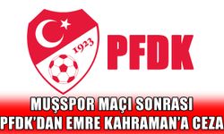 Muşspor maçının ardından antrenör Kahraman’a 1 maç ceza