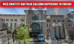 Muş Emniyet Müdürlüğü’nden bir haftalık asayiş ve güvenlik bilançosu