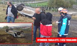 Bingöl-Muş karayolunda otomobil takla attı