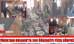 TÜGVA Bulanık Şubesi’nden 300 öğrenciye pizza sürprizi