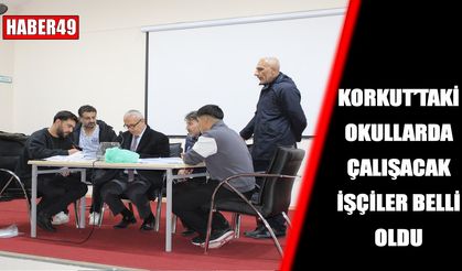 Korkut’taki okullarda çalışacak 10 işçi kurayla seçildi