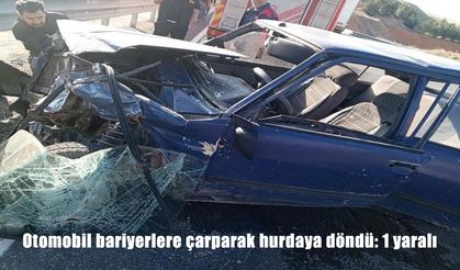 Diyarbakır’da Feci Kaza: Bariyerlere Çarpan Otomobil Hurdaya Döndü