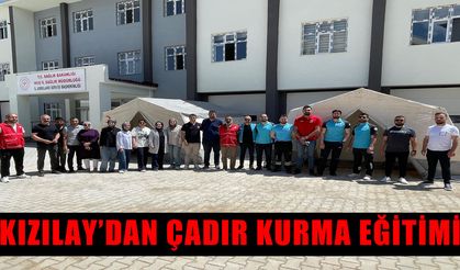 Muş’ta Kızılay'dan 112 ve UMKE personeline çadır kurma eğitimi